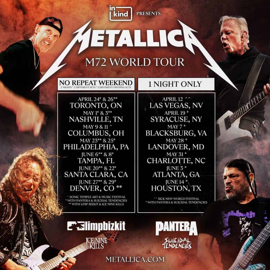 M72 Metallica World Tour 2025