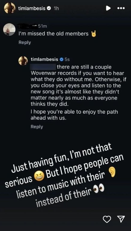 Tim Lambesis Bandmates Comment 2025
