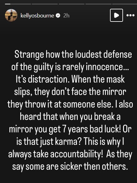 Kelly Osbourne Sid Wilson Instagram Story 1
